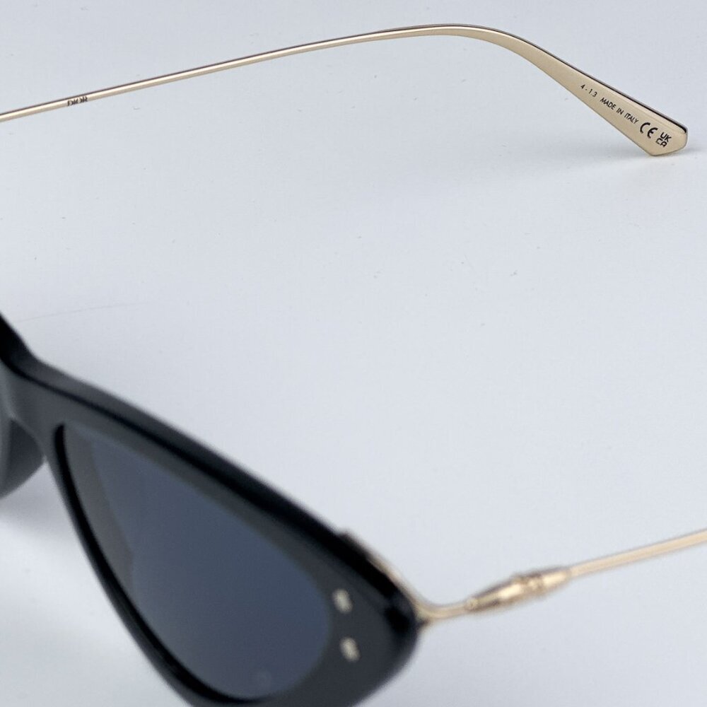 Dior MISSDIOR B4U CD40105U 01V 12B0 BRAND NEW Sunglasses Shiny Black Blue Unisex - Picture 10 of 13